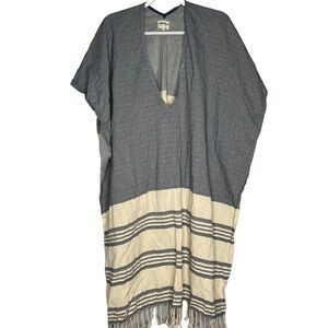 Tribe Alive Women Blue Poncho One Size.